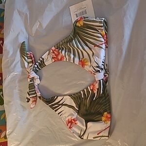 Sun Blush Tropical Halter Bikini Top, Size 10 NWT